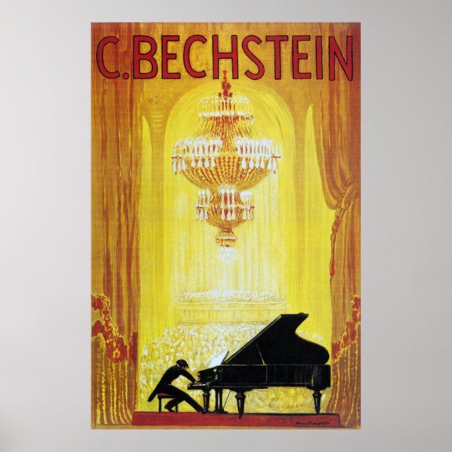 Póster C. Bechstein Vintage Piano Advertisement Poster (Frente)