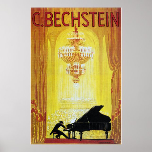 Póster C. Bechstein Vintage Piano Advertisement Poster (Frente)