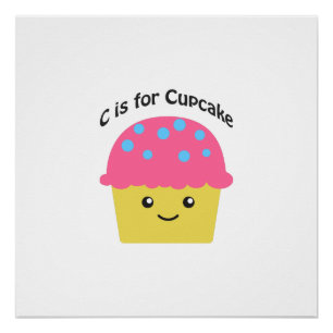Póster C es para Cupcake