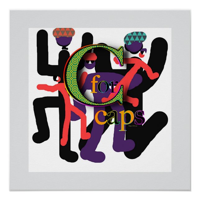 Póster C Para Caps Alphabet Inicial (Anverso)