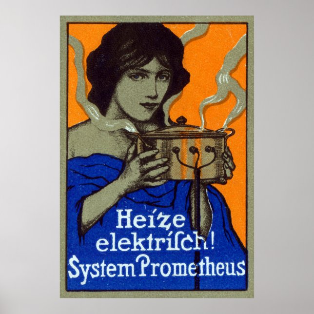 Póster C. Poster de cocina alemana de 1910 (Frente)