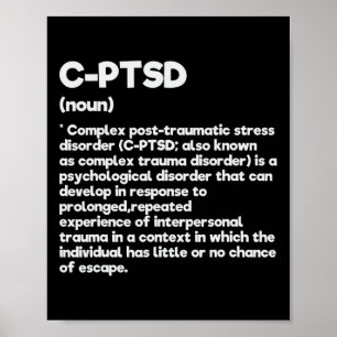 Póster C-ptsd Definición Concienciación sobre el estrés P