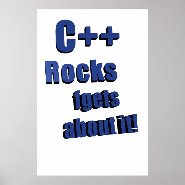Póster C++ Rocks FGet About It (Frente)