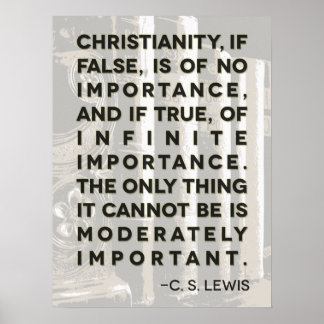 Póster C. S. Lewis Cita Poster - "Cristianismo..."