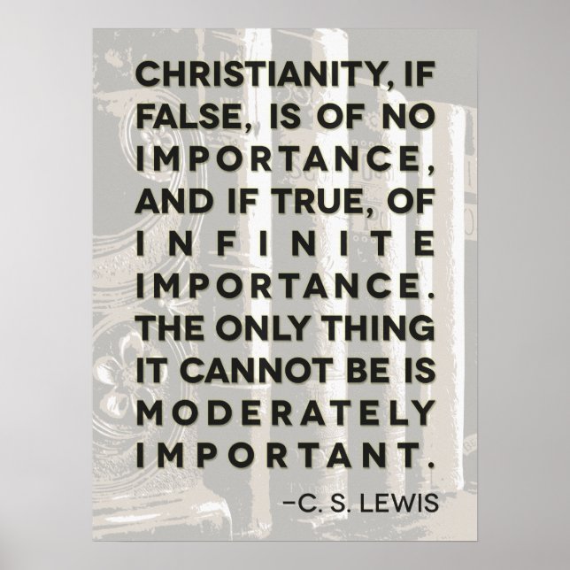 Póster C. S. Lewis Cita Poster - "Cristianismo..." (Frente)