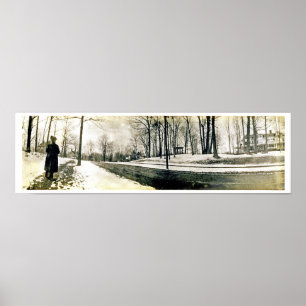 Póster Ca. 1900 Highland Short Hills NJ Panorama