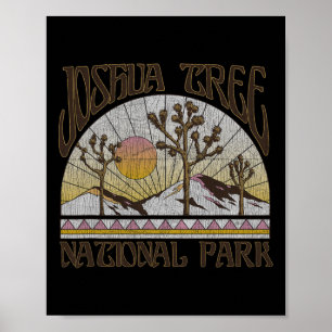 Póster Ca de parque nacional Joshua Tree vintage al aire 