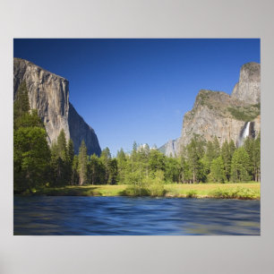 Póster CA, Parque Nacional Yosemite, vista del valle con