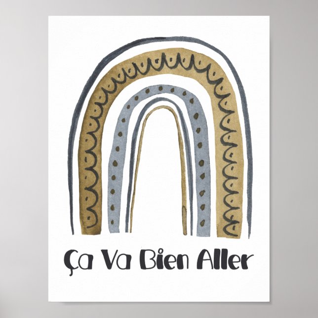 Póster Ca Va Bien Aller Francés Canadá Quebec Montreal (Frente)