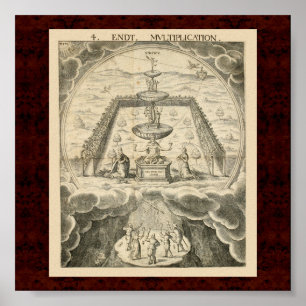 Póster Cábala y Alchymia: Ilustracion alquímico 1663