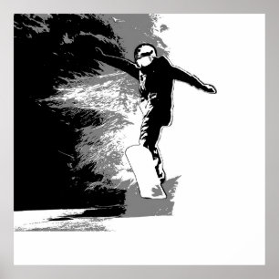 Póster Cabalgata libre - Snowboarder