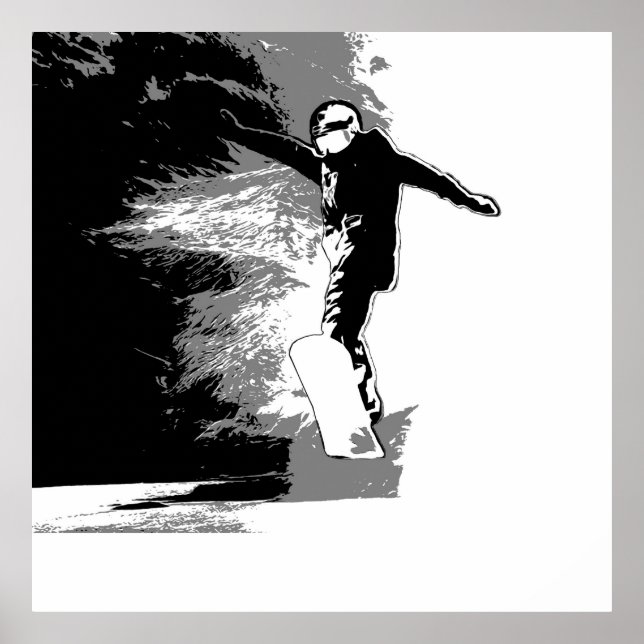 Póster Cabalgata libre - Snowboarder (Frente)