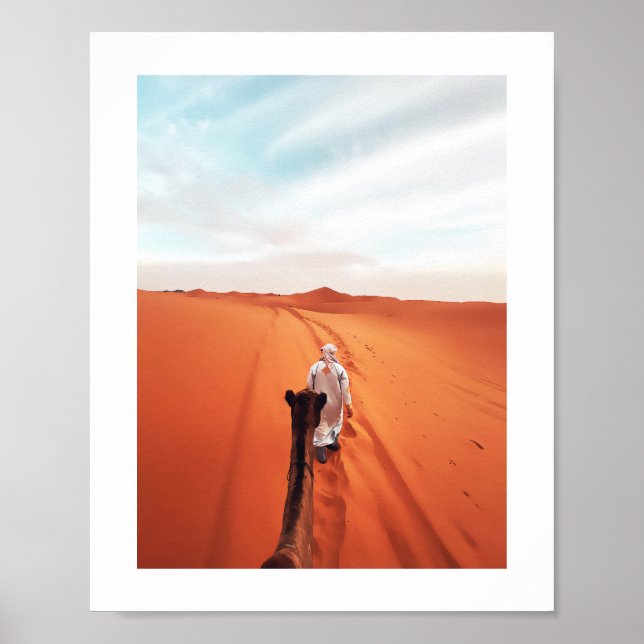 Póster Cabalgatas en el desierto del Sahara en Marruecos (Frente)