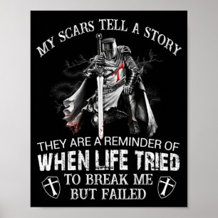 Póster Cabalieros Templarios Guerreros Cristianos Mi S Cu