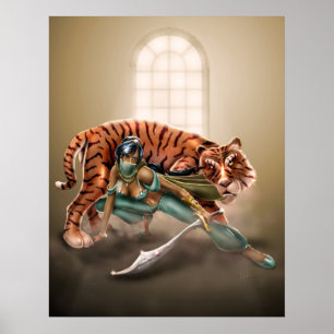 Póster Caballero árabe