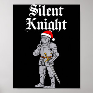 Póster Caballero de Santa Silencioso Disfraz de Navidad M