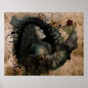 Póster Caballero del color de rosa