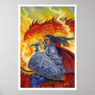 Póster Caballero del dragón