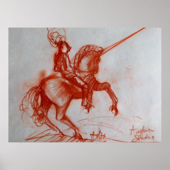 PÓSTER CABALLERO FLORENTINO A CABALLO (Frente)