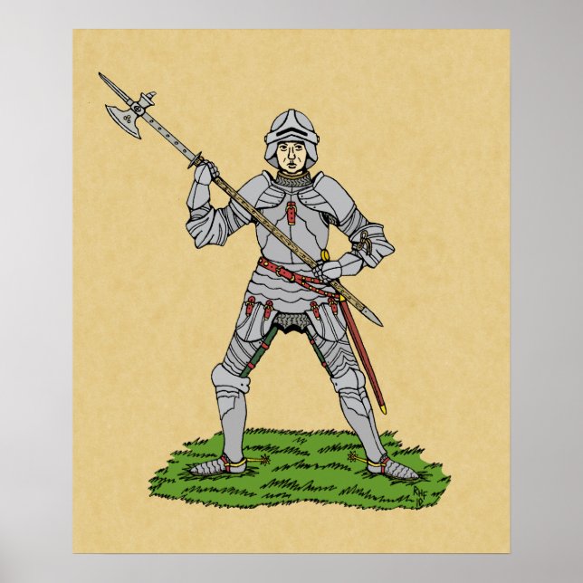 Póster Caballero Inglés del Siglo XV (Frente)