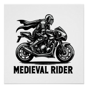 Póster caballero medieval