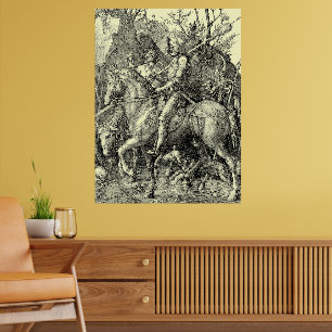 Póster Caballero, Muerte y el Diablo por Albrecht Dürer