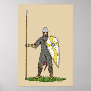 Póster Caballero normando medieval circa 1066