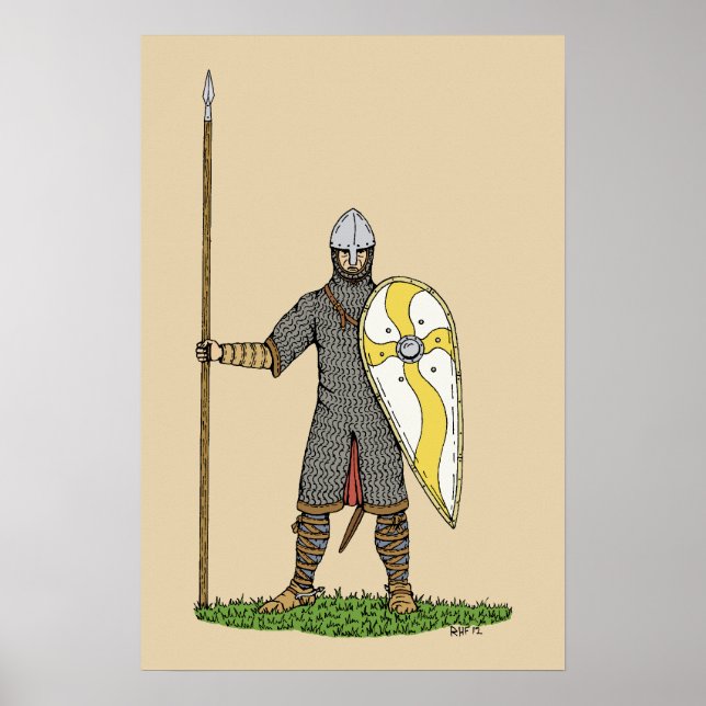 Póster Caballero normando medieval circa 1066 (Frente)