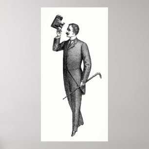 Póster Caballero victoriano Selfie
