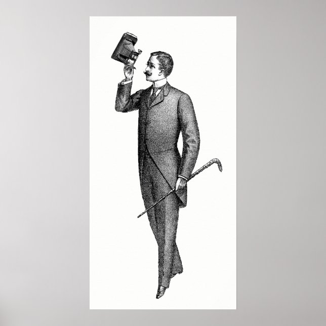 Póster Caballero victoriano Selfie (Frente)
