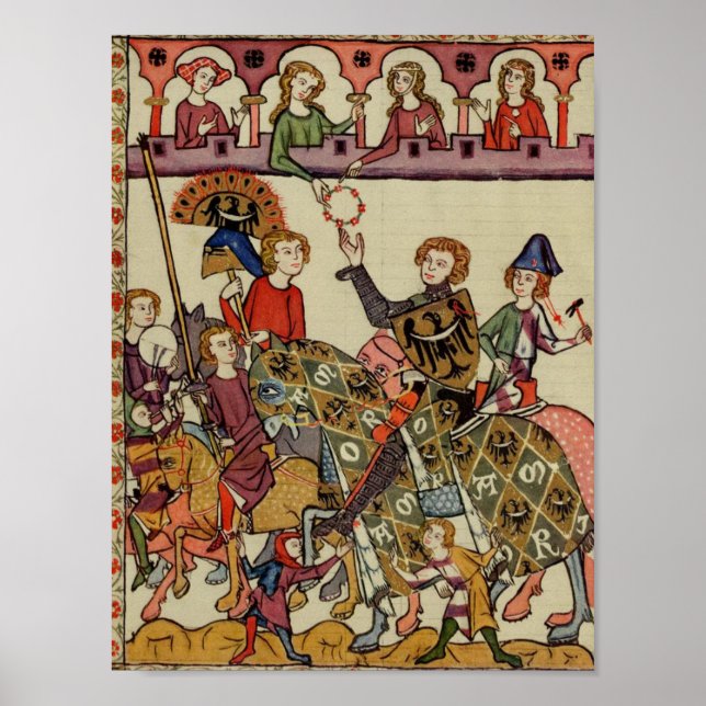 Póster Caballero Victorioso, Siglo XIV (Frente)
