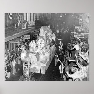 Póster Caballeros de Babilonia Nueva Orleans Mardigras 19