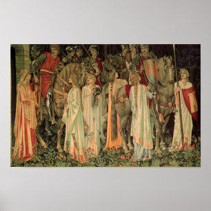 Póster Caballeros medievales de la Mesa Redonda