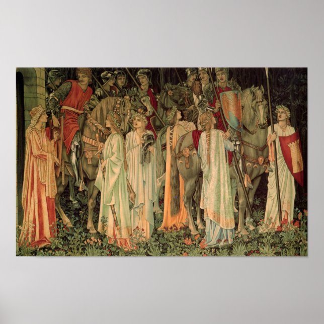 Póster Caballeros medievales de la Mesa Redonda (Frente)