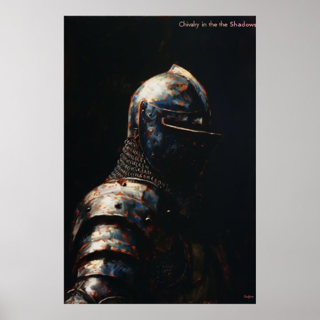 Póster Caballeros medievales en papel de Poster Armor (Frente)
