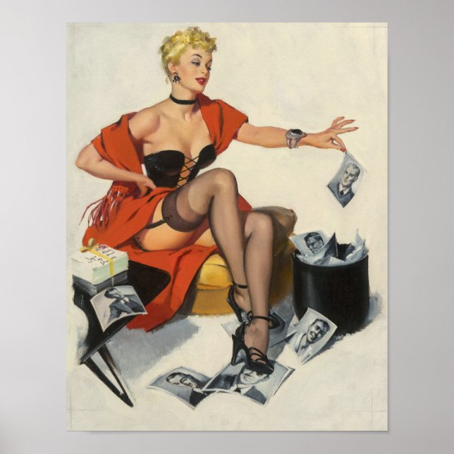 Póster Caballeros reciclando alfileres (Frente)