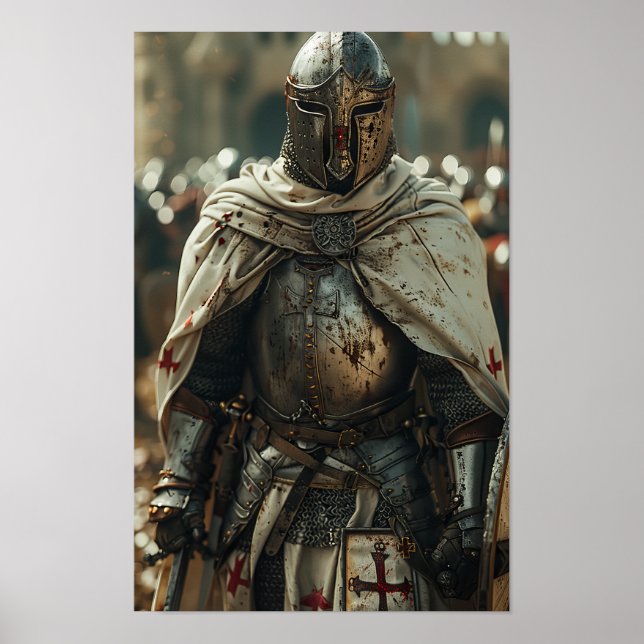 Póster Caballeros templarios en una dura batalla - Pos de (Frente)