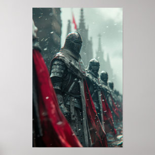Póster Caballeros Templarios épicos - Poster hiperrealist