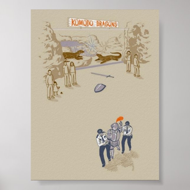 Póster Caballeros y dragones (Frente)