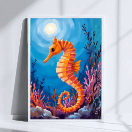 Póster Caballito de mar | Animal marino Arrecife de coral