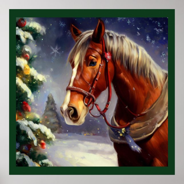 Póster Caballo 1 navidades (Frente)