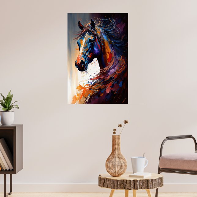 Póster Caballo abstracto (Salón 3)