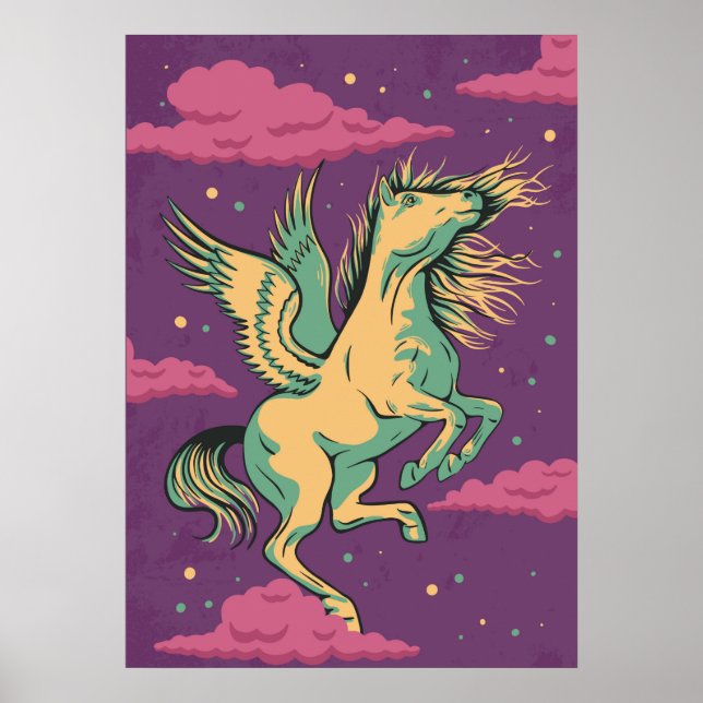Póster Caballo alado mágico (Frente)