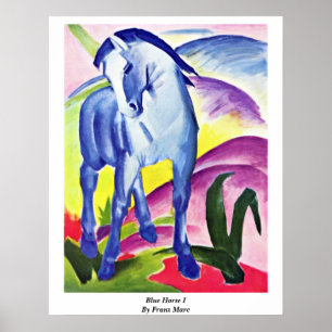 Póster Caballo Azul I Por Franz Marc