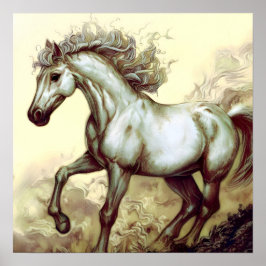 Póster Caballo blanco
