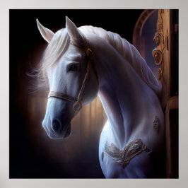 Póster Caballo blanco poster