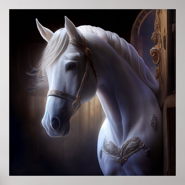 Póster Caballo blanco poster (Frente)