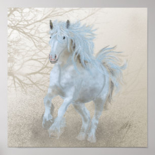 Póster Caballo blanco - Poster