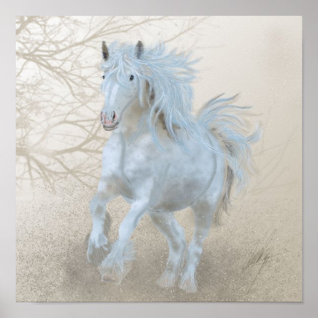 Póster Caballo blanco - Poster (Frente)