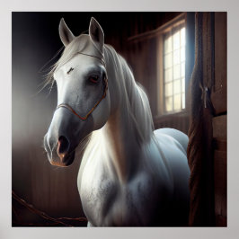 Póster Caballo blanco poster